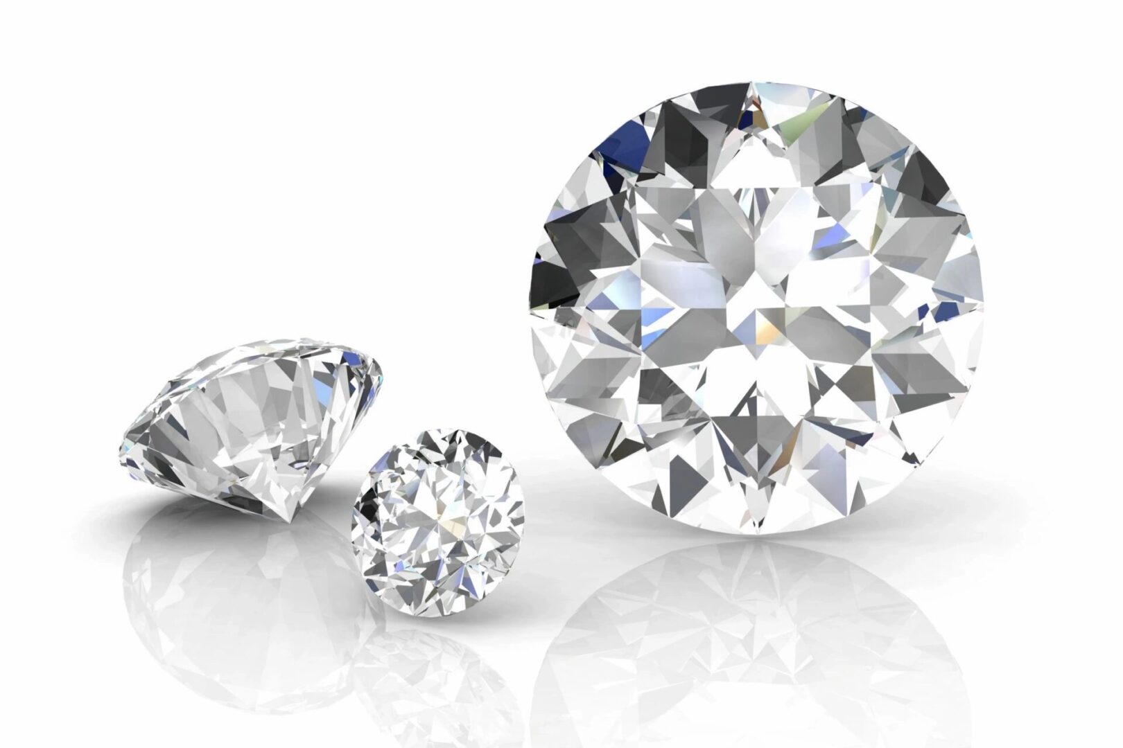 Three different sizes of diamonds are shown.